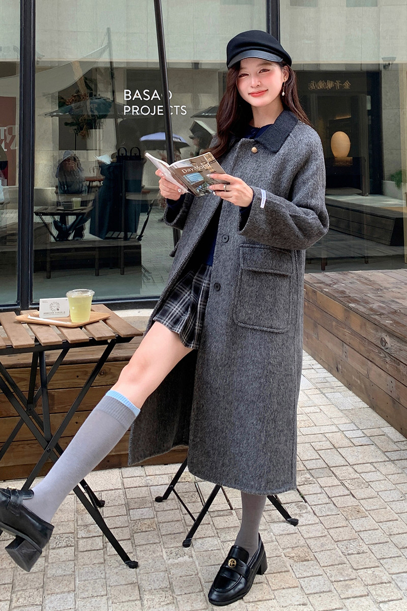 欧美时尚双面羊毛绒大衣P235(大货已出）,女装毛呢外套,2C291