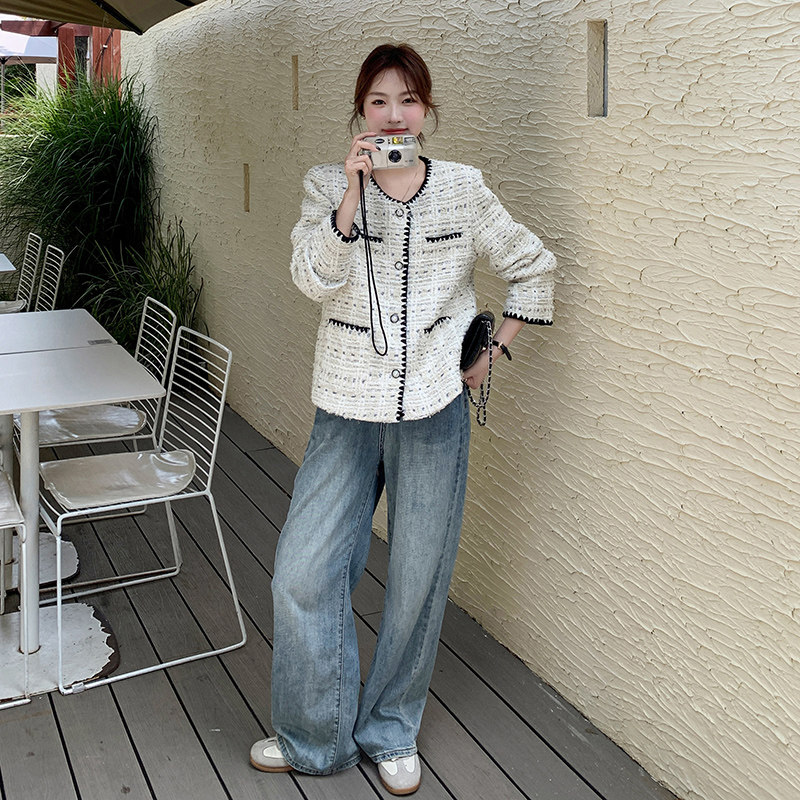 超好看韩系米白色小香风外套女春秋2025年新款名媛高级感气质上衣,女装短外套,2C170