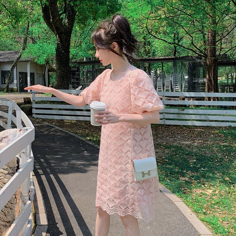 现货主推高级感时尚气质小香风刺绣镂空蕾丝连衣裙2309P110K158,女装连衣裙,2C029