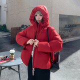 现货现货2025冬季新款超好看红色泡芙羽绒服女短款，女装羽绒服，2C306