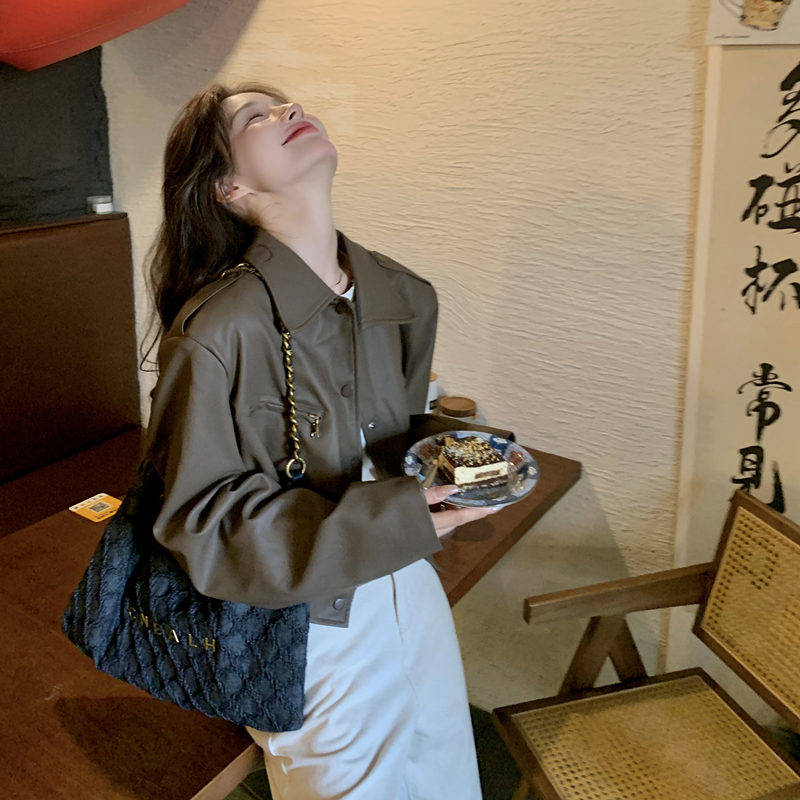 【新款】炸街酷酷机车皮衣外套女2C012-A390P135K188,女装皮衣,2D111