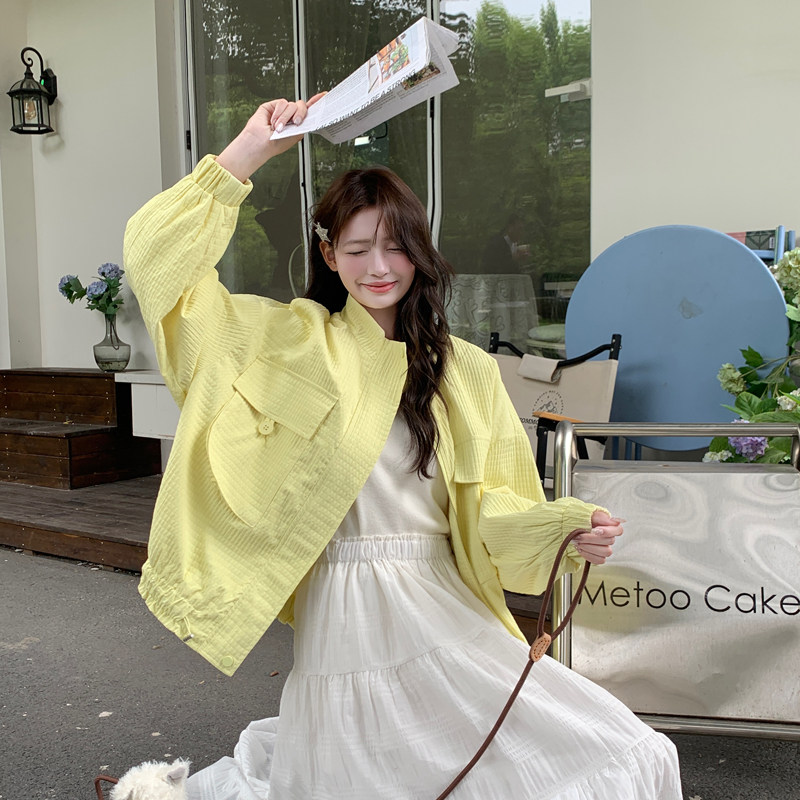 【档口现货】2025女装秋装新款黄色风衣短外套266-p125-k178,女装短外套,2C266
