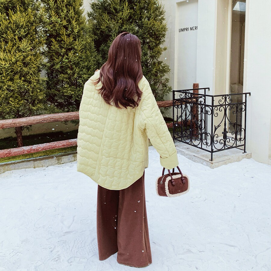 小个子不规则设计感棉服2025冬季新款超好看的休闲慵懒风棉衣棉袄,女装棉衣/棉服,2C137