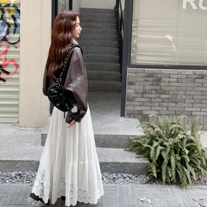 美式短款咖色机车服外套女春秋2025超火好看高级小众皮衣夹克上衣图片