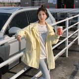 档口现货2025新款女装嫩黄春秋装风衣外套A03-p140-k190，女装风衣，2C266