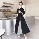 2025夏装下摆开叉拼接连衣裙2C069-L636-P115K168，女装连衣裙，2C069