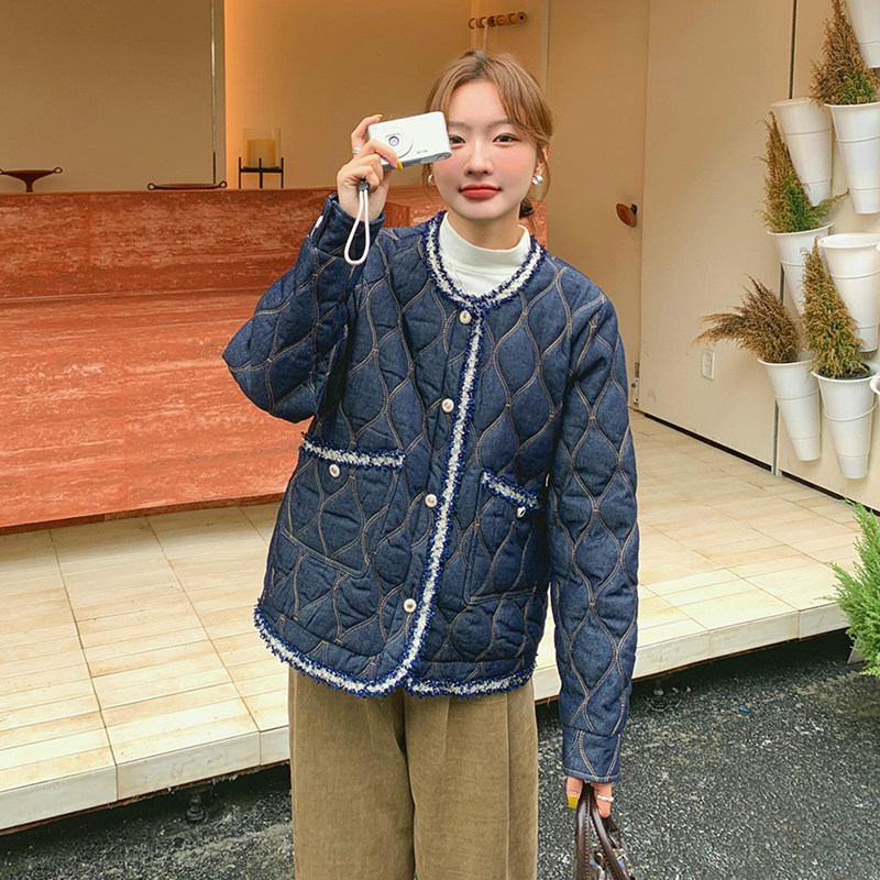 小香风牛仔固色棉服2C291-N1399-P165-K285(大货已出）,女装棉衣/棉服,2C291