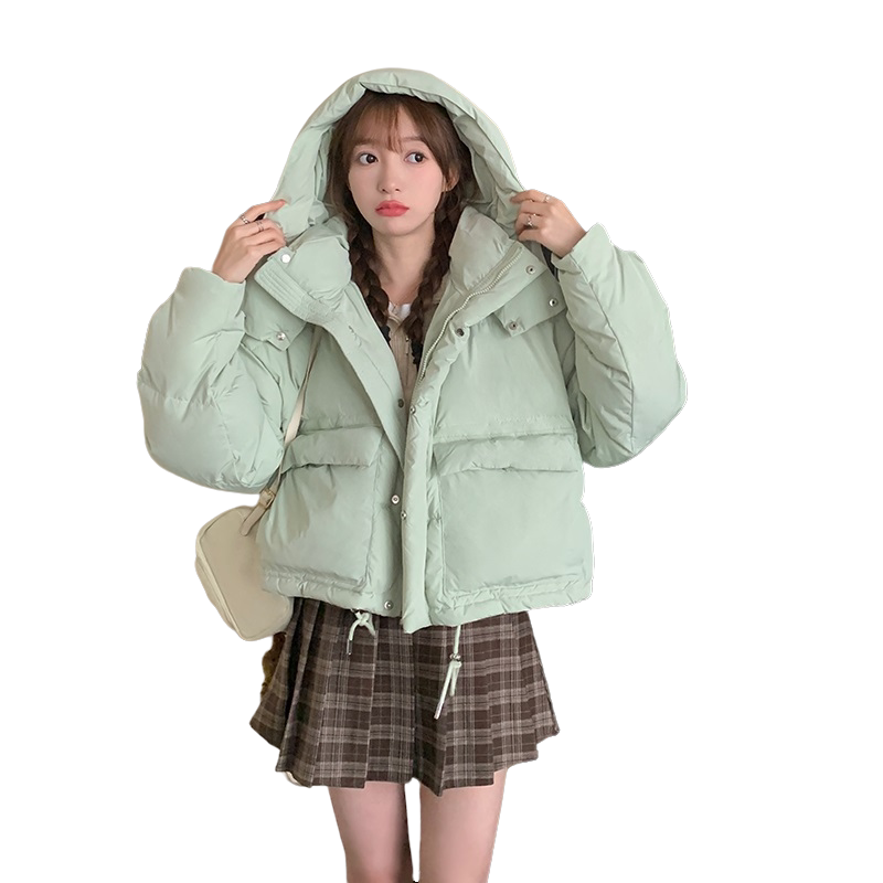 【现货】冬款设计感时尚减龄连帽短款羽绒服088-8879p260控399,女装羽绒服,2C088