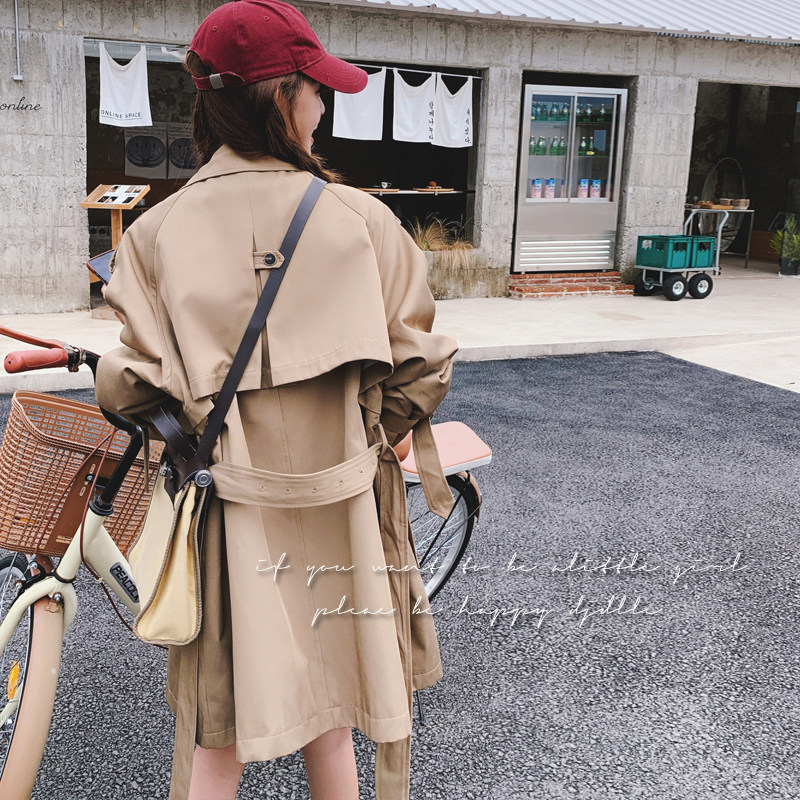 主推！数据好22秋高品质双排扣卡其风衣209-6730-P145K198，女装风衣，2C069