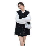 2025新款毛边马甲气质白衬衫套装高级显瘦2C220-P170K239，女装套装/套裙，2C220