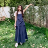 好数据夏新品短袖拼接吊带裙假两件连衣裙2C259-7725-P155-K228，女装连衣裙，2C259