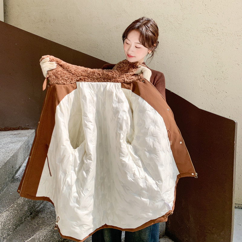 新款冬装时尚保暖派克服90绒内胆2C098-9077P295K398,女装派克服,2C098