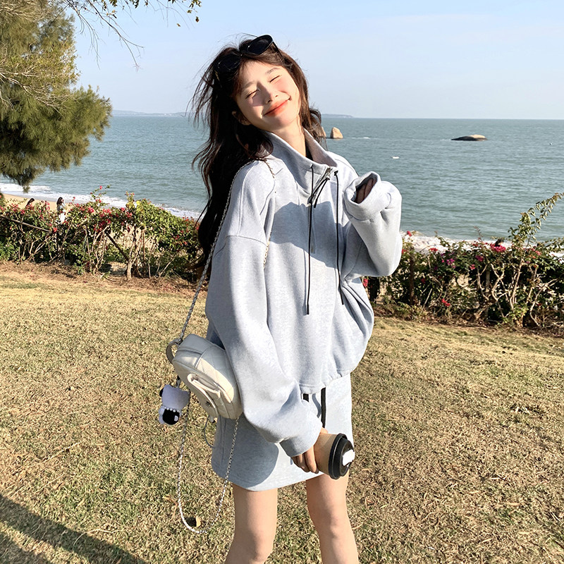 新品盐系轻熟风休闲小个子运动卫衣套裙5851-P145-K208,女装套装/套裙,2C159