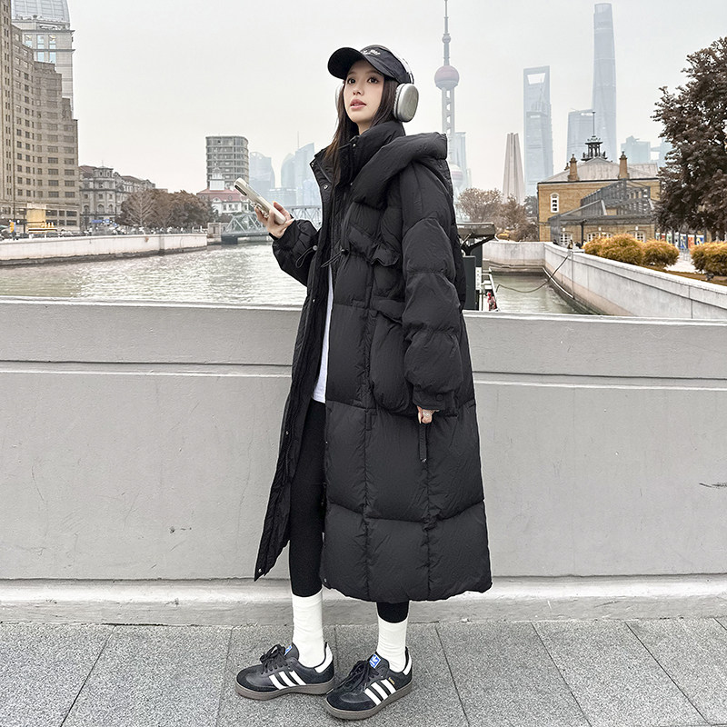 大量备货热销羽绒棉休闲加厚棉服欧版气质女长款棉衣外套P195K278图片