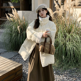 23年新款羊羔毛翻领90绒中长款羽绒服C283-C1068，女装羽绒服，2C283