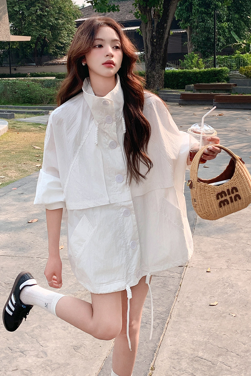 新品2025防晒服风衣简约气质高级感数据好2C125-P115K185,女装短外套,2C125