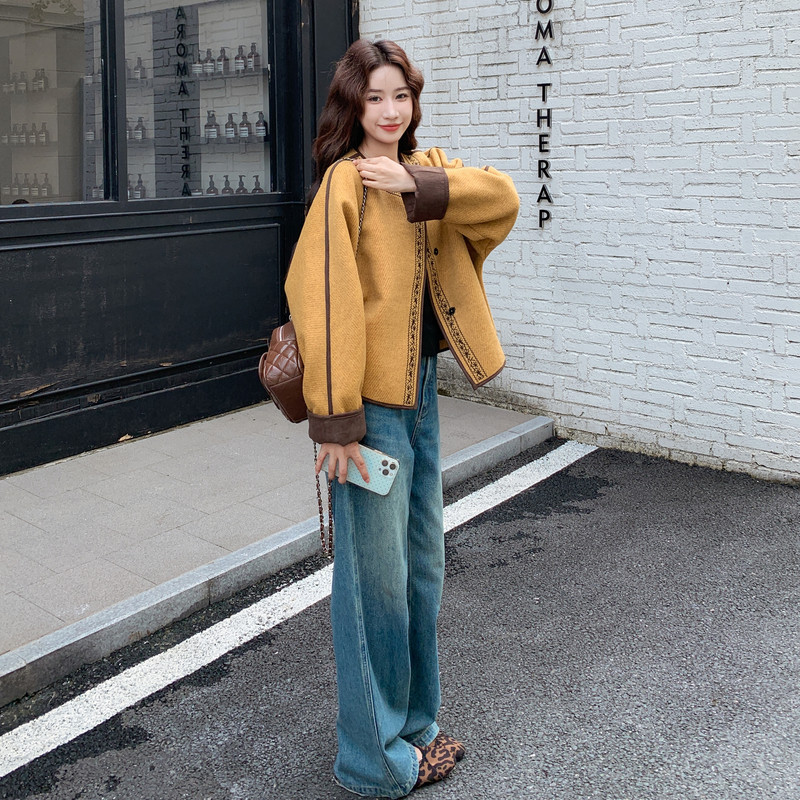 6897-数据款大货出羊毛呢小香风外套P175K268,女装羊绒大衣,2D034