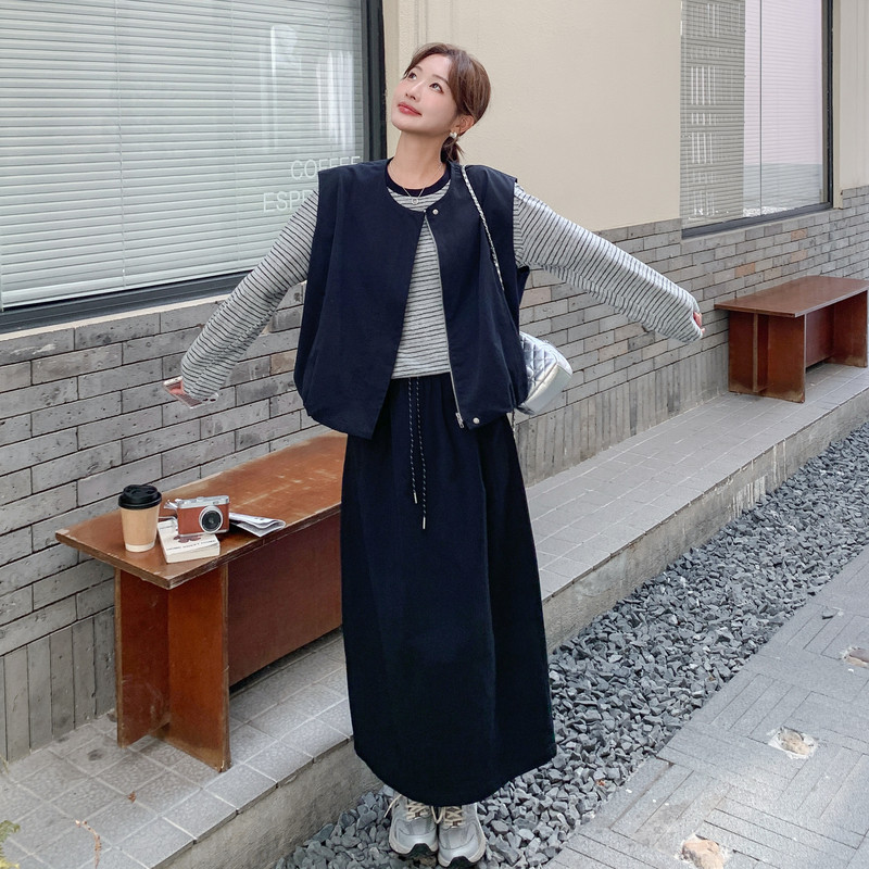 现货条纹针织三件套2C093-6652-P175-K248,女装套装/套裙,2C093