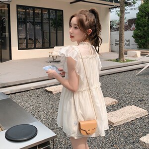 甜美法式飞飞袖短裤两件套女夏季网红炸街爆款小个子减龄天丝套装图片