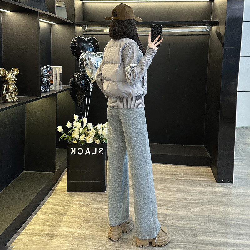 女秋冬新款保暖针织拼接棉衣立领外套,女装棉衣/棉服,2C310