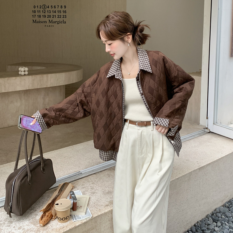 薄棉外套2025秋季新款假两件2C323-8839-175,女装棉衣/棉服,2C323