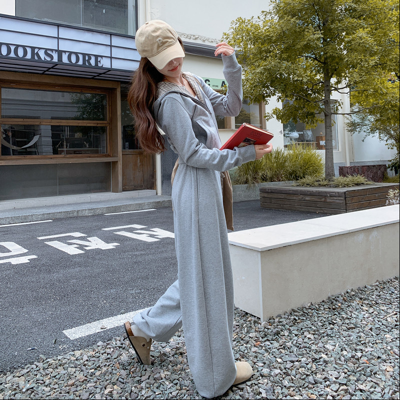 【新款】灰色拼色格子休闲套装088-7755P185K258,女装套装/套裙,2C088