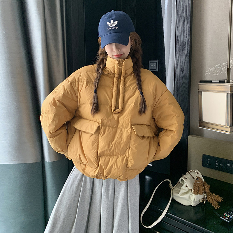 冬装新款白鸭绒短款连帽立体袋时尚保暖羽绒服P285K398,女装羽绒服,2C311