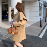 休闲卡其色爆款风衣外套女春秋2025新款高级感小个子大衣流行爆款，女装风衣，2D008
