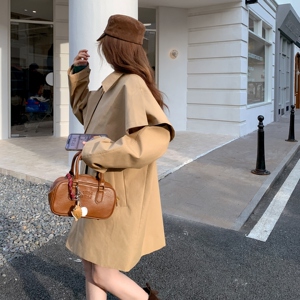 休闲卡其色爆款风衣外套女春秋2025新款高级感小个子大衣流行爆款图片