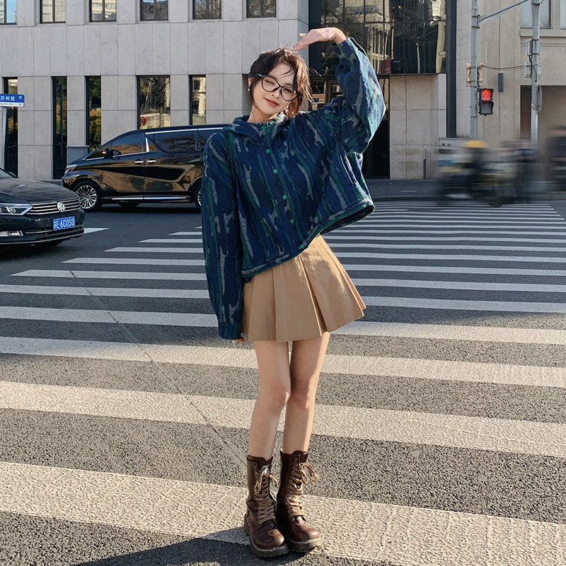 薄款立领连帽秋季男女通用短外套港风宽松情侣百搭,女装套装/套裙,2C112