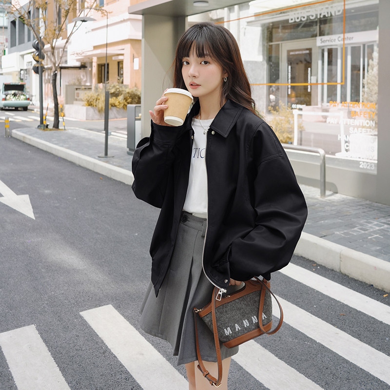 现货2026秋季新款皮衣短款外套2C053/款号703/P135/K188,女装短外套,2C053