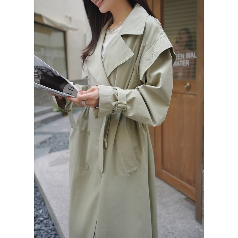 春装豆沙绿风衣2B080-5839-P155-K238,女装风衣,2B080