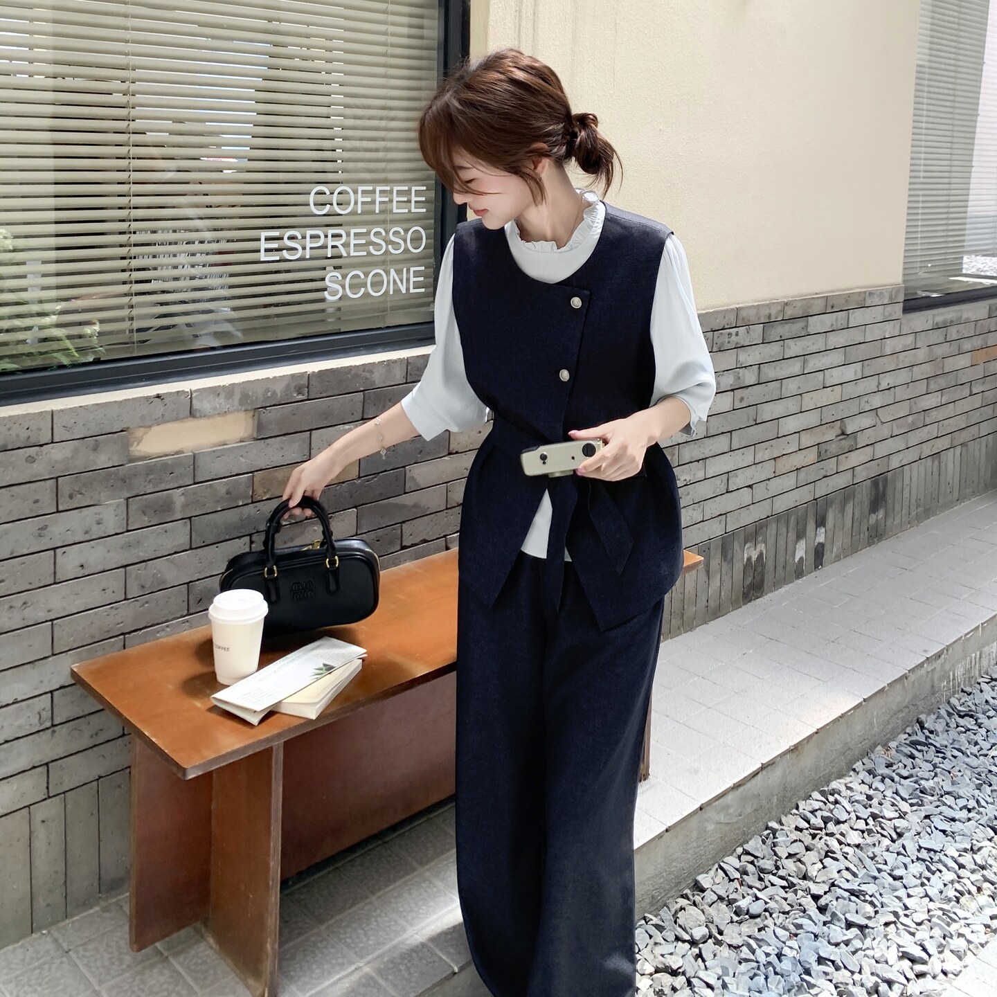 设计感气质显瘦西服套装女2025春秋季新款韩版宽松休闲通勤三件套图片