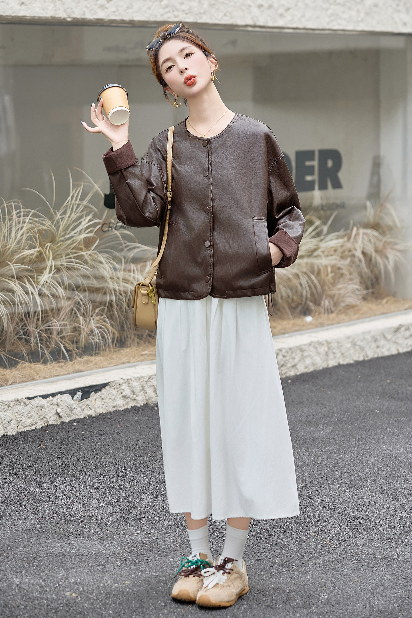 新品现货小皮衣女短款韩版洋气休闲显瘦1C115-2538-P115-K258,女装皮衣,吾爱衣