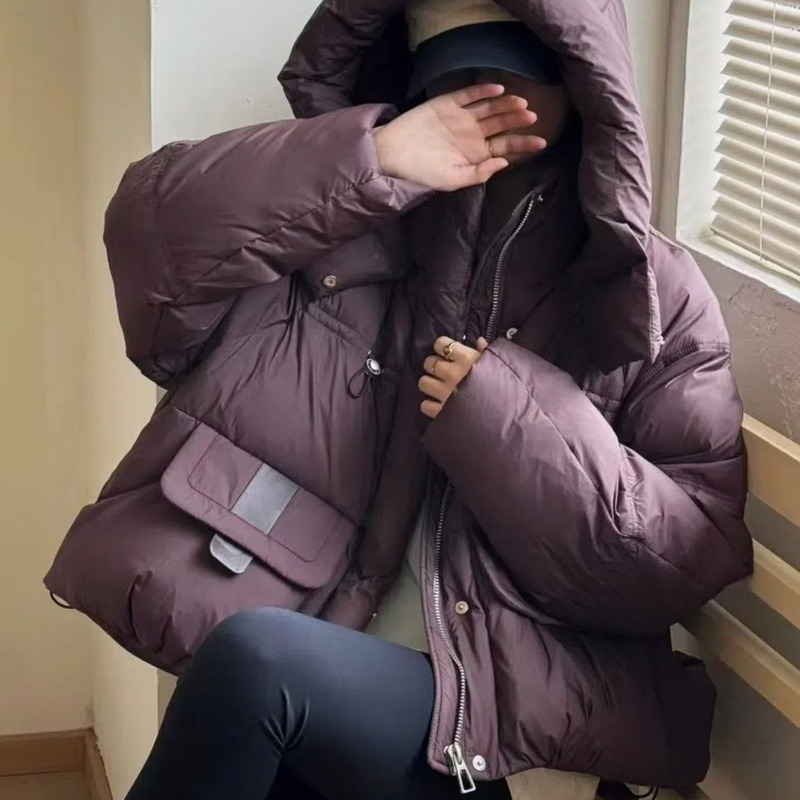 设计师时尚超轻加厚甜美玫粉小个子短款羽绒服外套P285,女装羽绒服,2C291