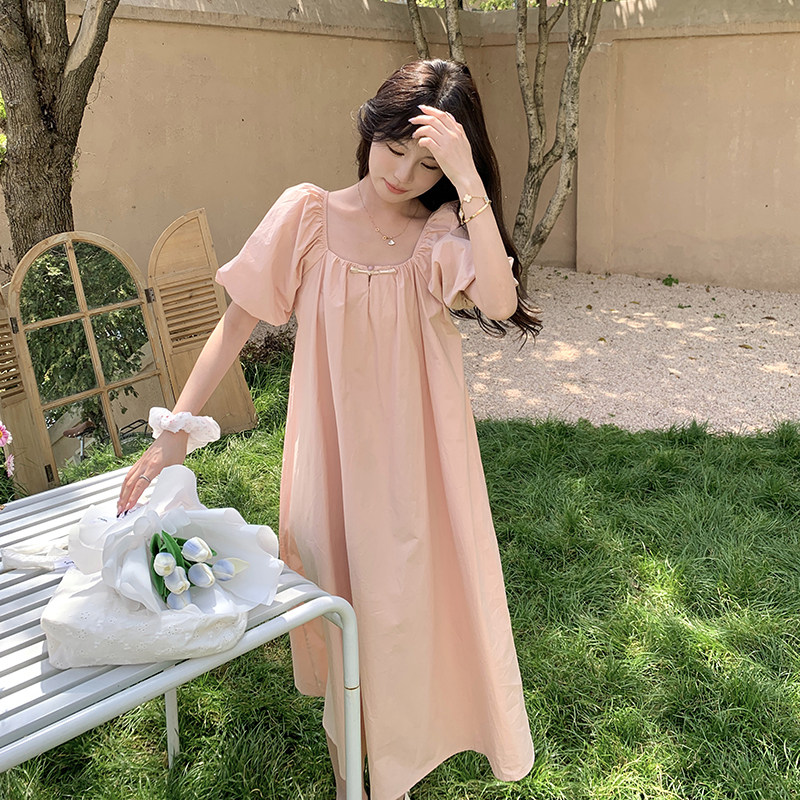 现货粉色甜美泡泡袖连衣裙2C115-2188-P110-K160,女装连衣裙,2C115