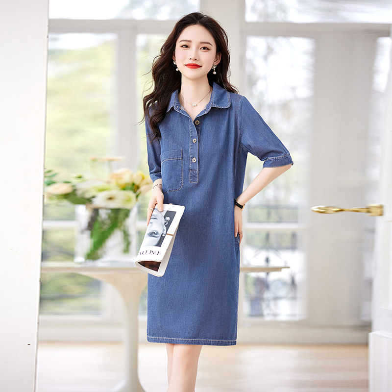 大码女装牛仔连衣裙2025年夏季新款，女装连衣裙，新感觉,女装连衣裙,新感觉