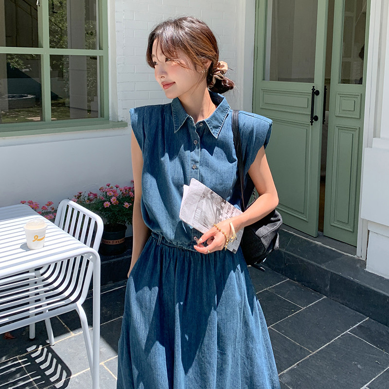 现货：夏装新款减龄洋气水洗牛仔两件套裙2C135-5089P145K208,女装套装/套裙,2C135