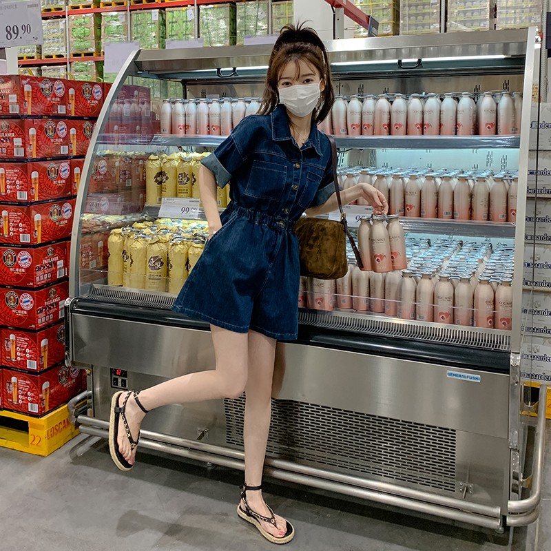 新品现货有买家秀夏季牛仔连体裤2C098-8866P115K168,女装套装/套裙,2C098