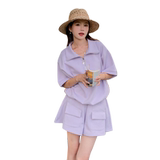 【现货+买家秀】减龄时尚休闲风短款套装088-2397p135控198，女装套装/套裙，2C088