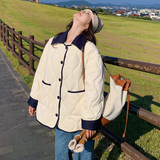 高级感超好看米白色短款轻薄菱格羽绒服女冬2024新款90白鸭绒外套，女装羽绒服，2C320