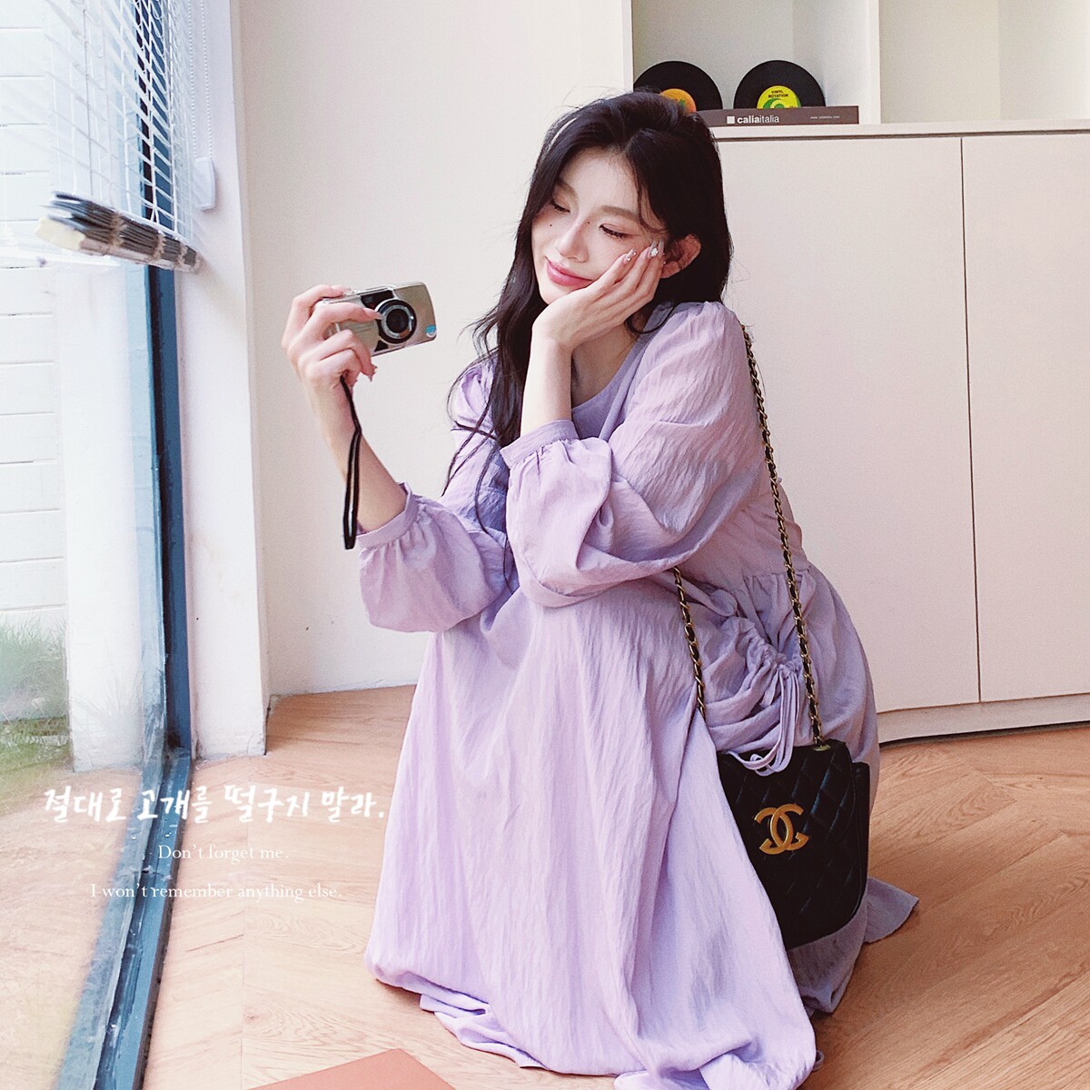 【现货】素色肌理蓬松感两侧抽绳大口袋连衣裙111-P125-K178,女装连衣裙,2C137