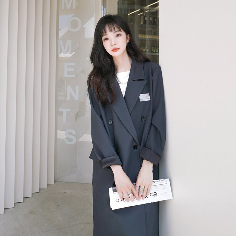 现货2026新款中长款西装2C053款号1838批135控198,女装西装,2C053