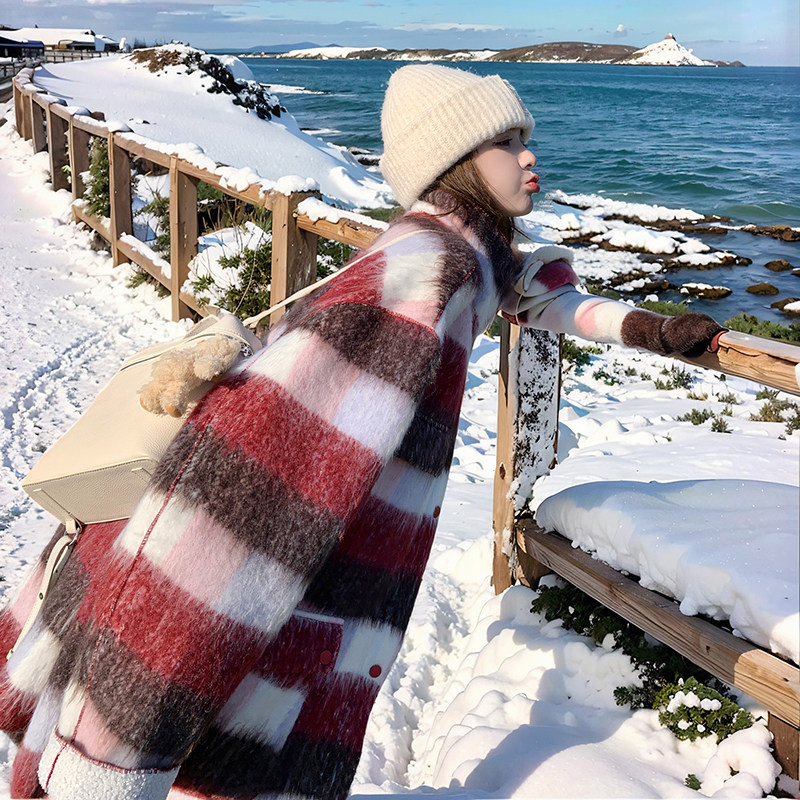 【现货】复古长毛呢羊羔毛一体加厚外套D9910P195K288,女装毛呢外套,2C321