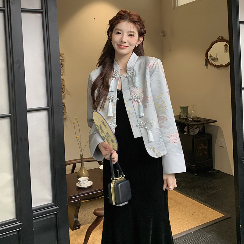 【新品】2025秋新中式提花盘扣外套2C289-8928-P115-K165,女装短外套,2C289