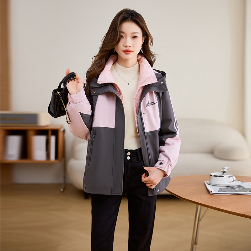 2025年冬季羽绒派克服女潮流时尚款，女装派克服，梦依缘,女装派克服,梦依缘