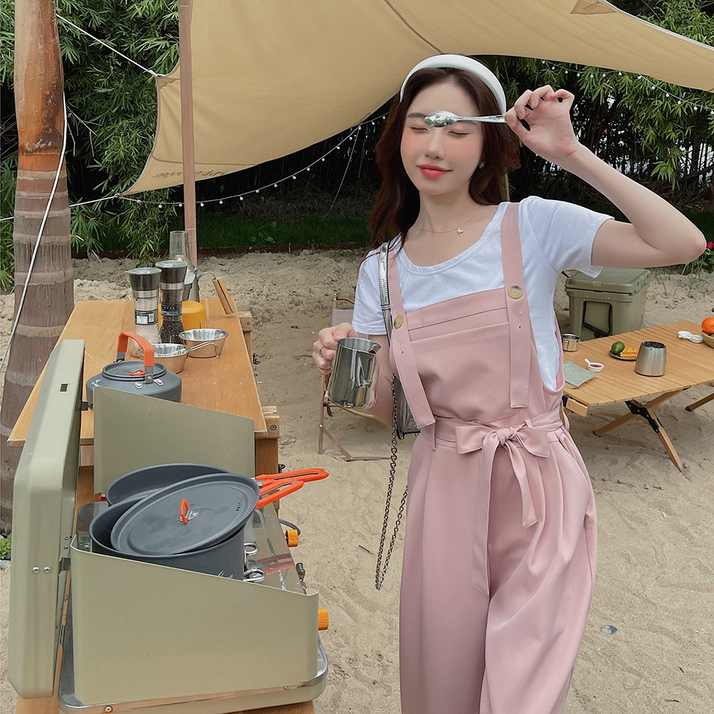 【现货】2025夏季新款小清新粉色背带裤085-S161-P95-K148,女装休闲裤,2C120