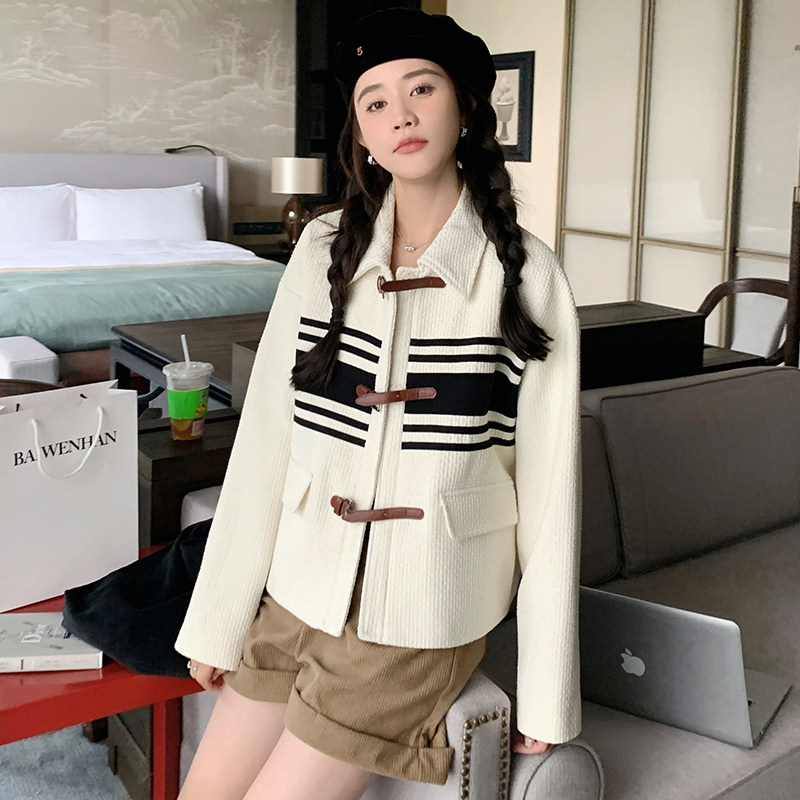 2026秋装新品通勤长袖小香拼色外套2559P165K228,女装短外套,2C103