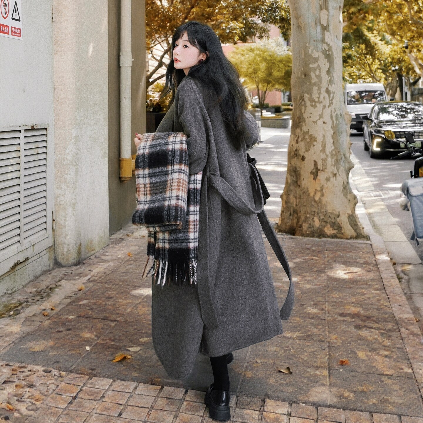 通勤风双面羊绒大衣女冬季2025新款韩系高级感巨百搭保暖毛呢外套图片