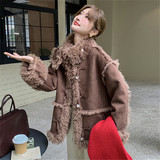 新品现货皮毛一体外套2c113-8821-P195-K288，女装皮草，2C113